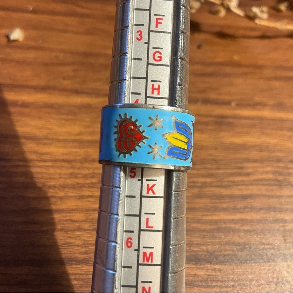 Colorful Thai Sterling Silver Band - Picture 6 of 8